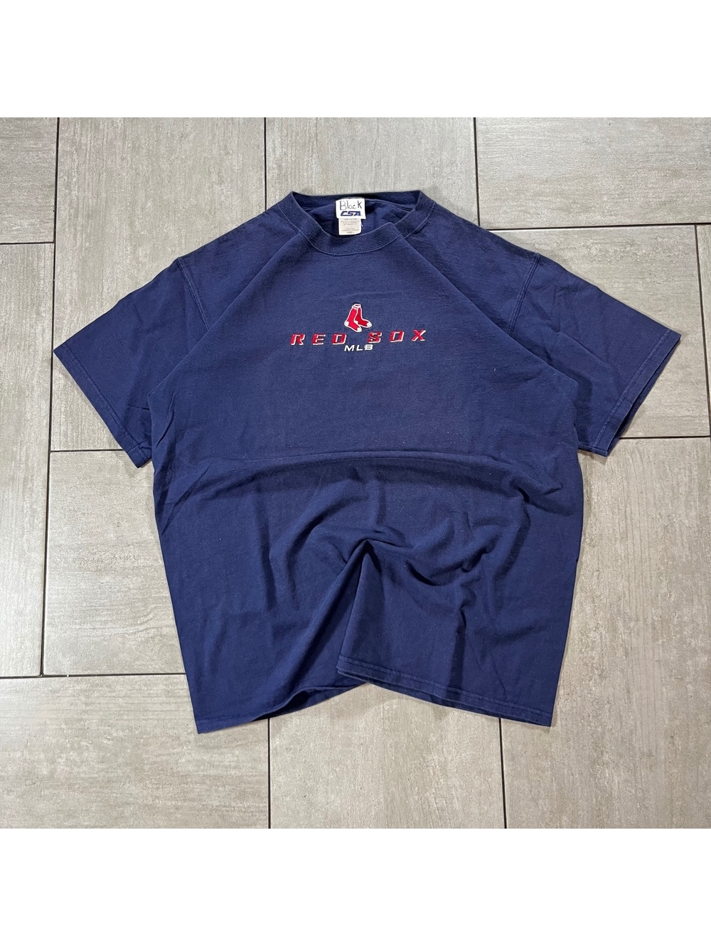 Vintage Black CSA Red Sox MLB T-Shirt Size Large